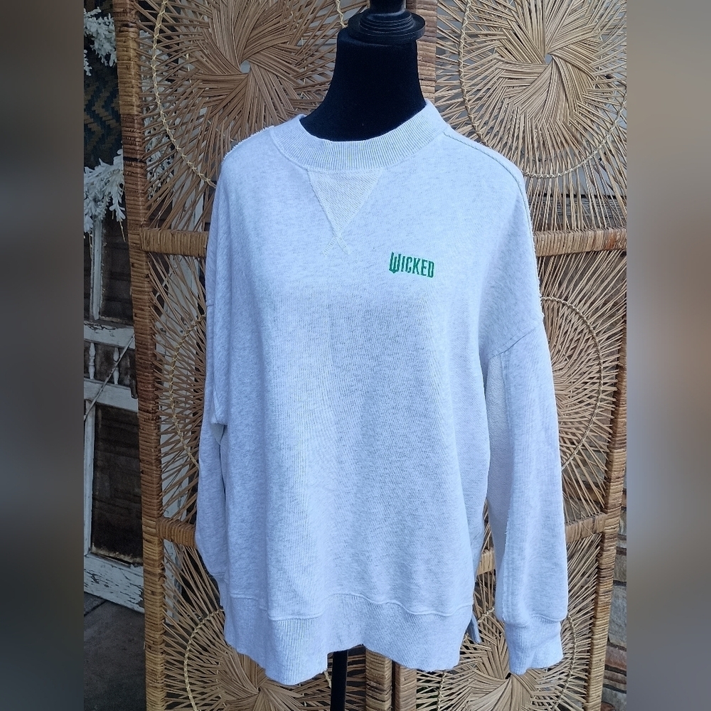 Aerie Wicked Light Gray Crew Neck Sweater_XS - Picture 1 of 8
